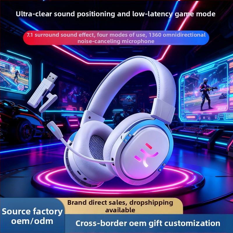 Căști de gaming cu conectivitate duală Bluetooth și USB/3,5 mm, difuzoare de 50 mm, răspuns în frecvență 20 Hz–15 kHz, sensibilitate 108 dB, microfon încorporat