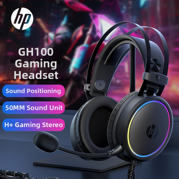 HP GH100 gaming slušalice, žične, s mikrofonom, USB/Type-C dvostruko sučelje