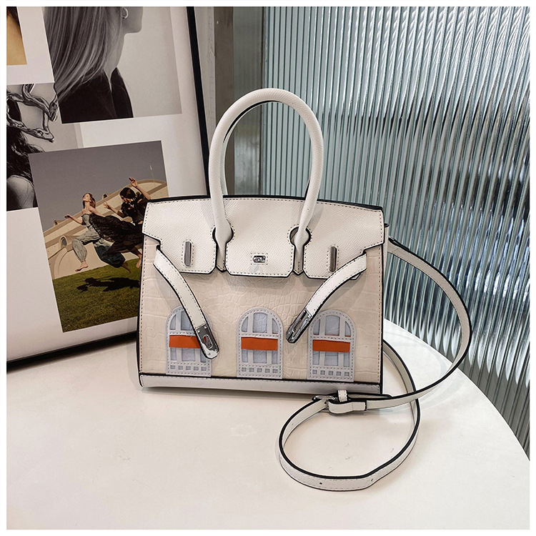 PU anyagú tote táska, utcai stílus, zárás, vízszintes négyzetes forma, belső telefontartó zseb