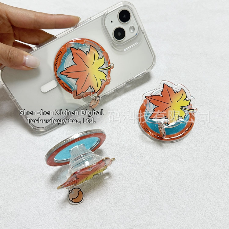 Mobilā tālruņa turētājs — magnētisks, Snap-on stiprinājums, universāla saderība, izstiepjams dizains, ABS+TPU materiāls.