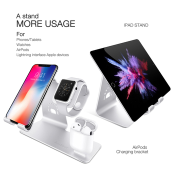 Bestand 3-u-1 aluminijski stolni držač za iPhone, Apple Watch i AirPods