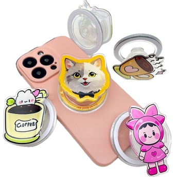 Десктоп държач за телефон, акрилен, разтегателен дизайн, модел RXY5262, креативен стил, възможност за персонализация