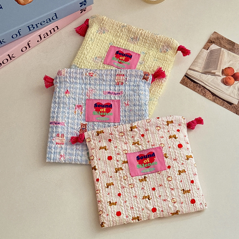 Torba s šnuralom za putovanje za pohranu — crtani prikaz, kozmetička torbica i novčanik, prijenosni višenamjenski organizator (Brand: Lemon book, Model: G895000)