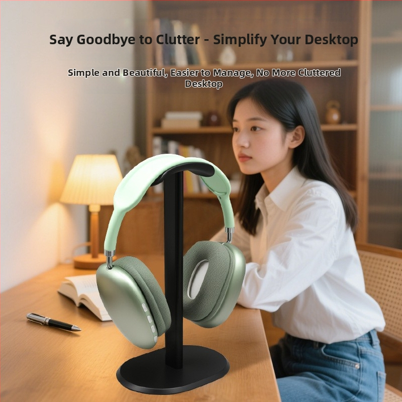 Austiņu statīvs no alumīnija sakausējuma – darbam pie galda, savietojams ar austiņām, svars 170 g