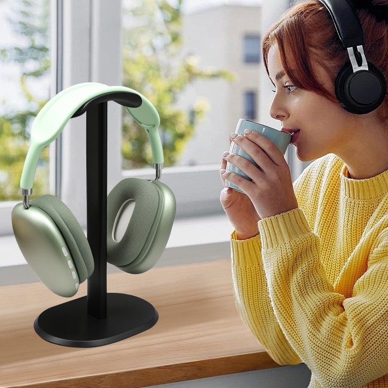 Austiņu statīvs no alumīnija sakausējuma – darbam pie galda, savietojams ar austiņām, svars 170 g