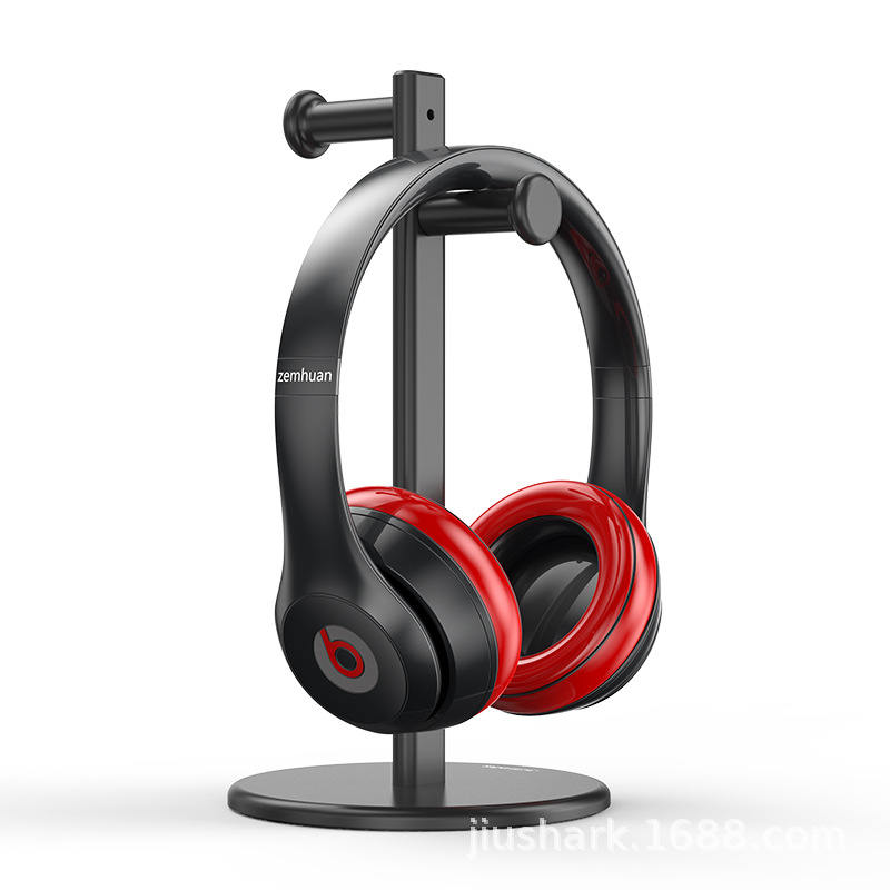 Suport pentru căști din aliaj de aluminiu, cârlig dublu, pentru masă, potrivire universală