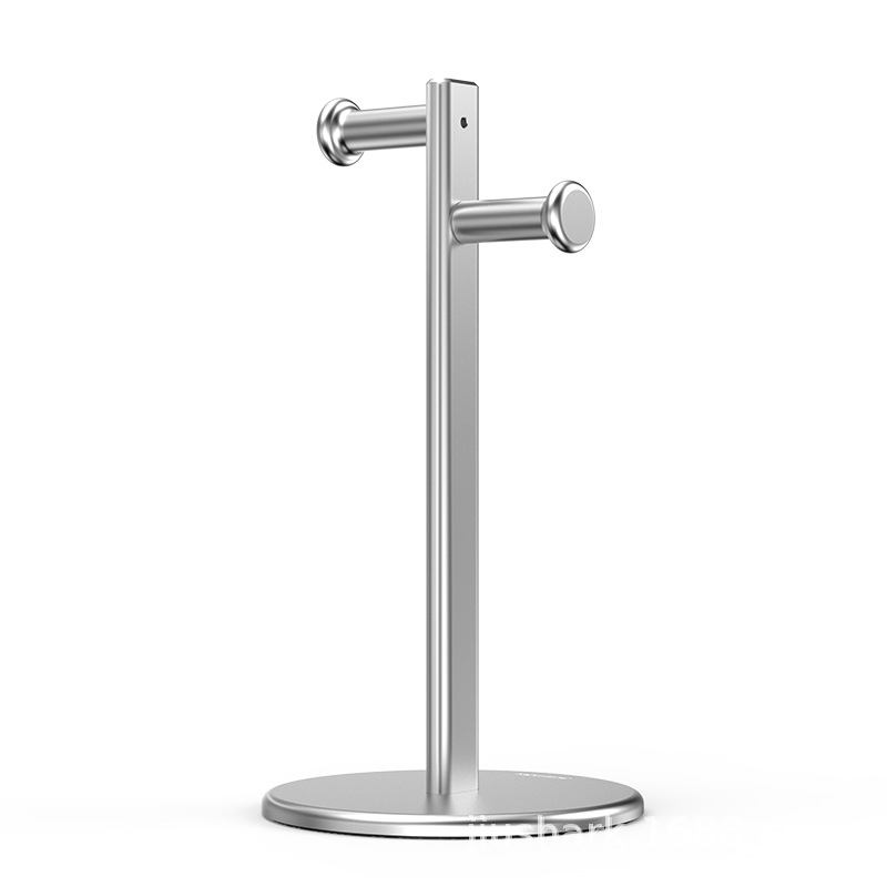 Suport pentru căști din aliaj de aluminiu, cârlig dublu, pentru masă, potrivire universală