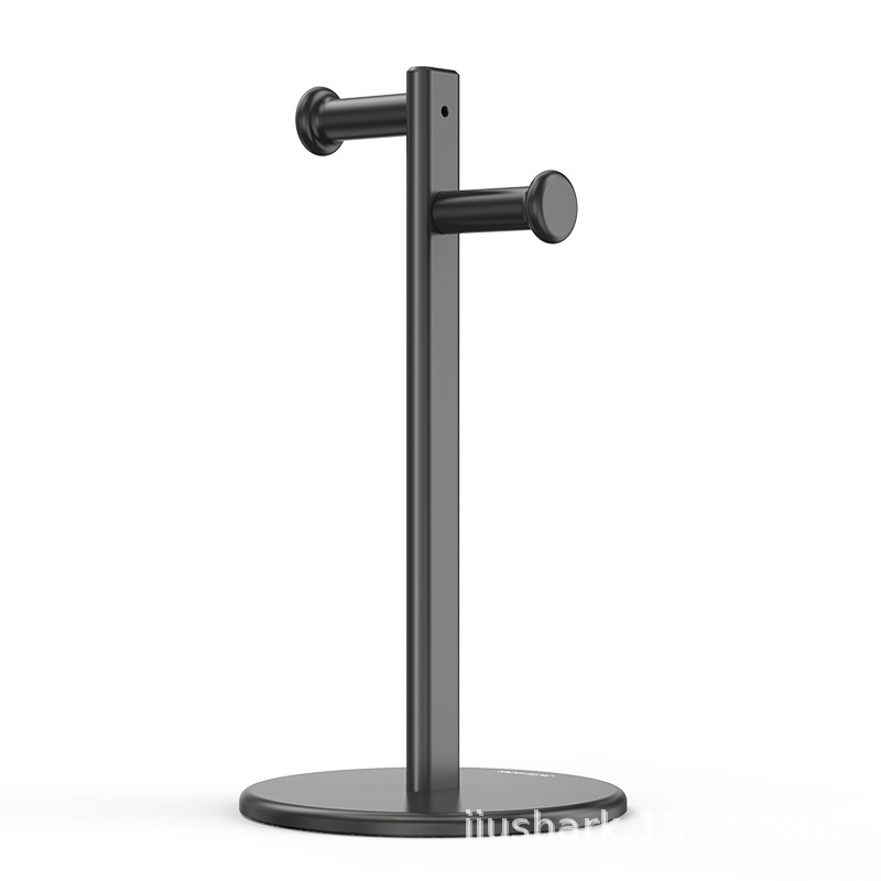 Suport pentru căști din aliaj de aluminiu, cârlig dublu, pentru masă, potrivire universală