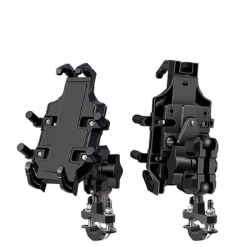 Suport pentru telefon pentru motocicletă, construcție metalică, stil cyberpunk, încărcare wireless