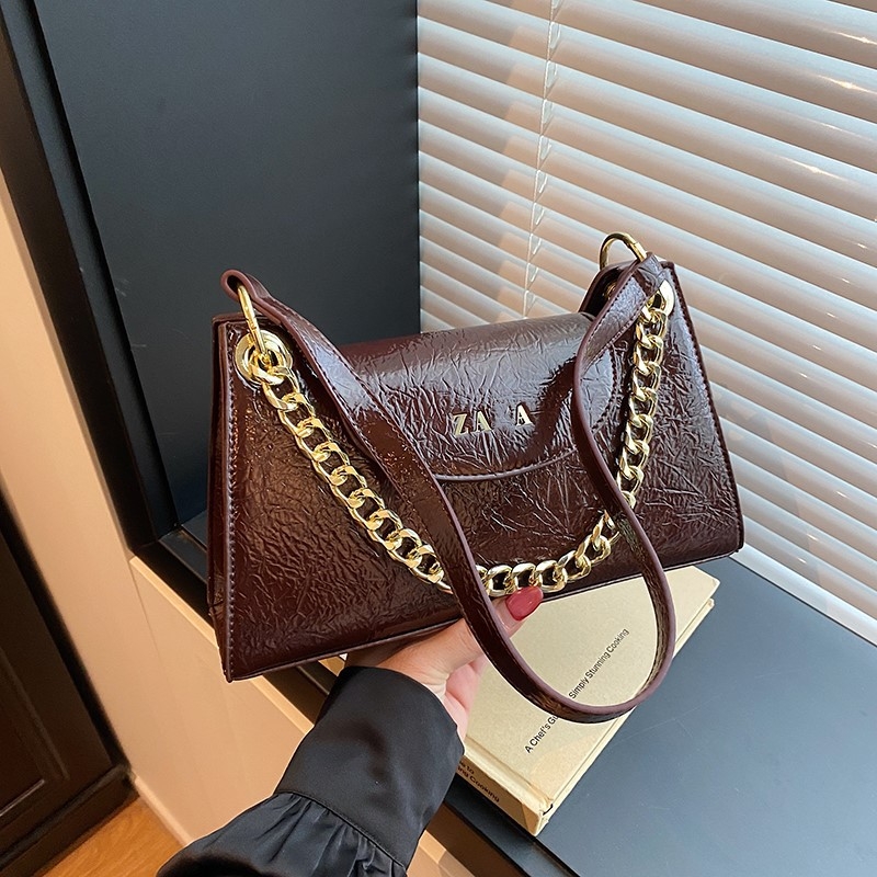 PU kis négyzet alakú táska gyémánt mintával, láncos keresztpánt, mindennapi női táska, 2025-őszi megjelenés