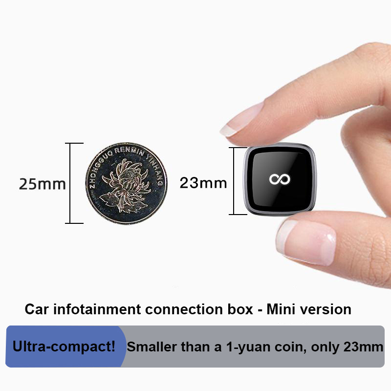 Dnc J20 Bežični CarPlay/Android Auto 2-u-1 adapter za vozila s kabelskim CarPlayom, aluminijska legura, USB-C, 20 g