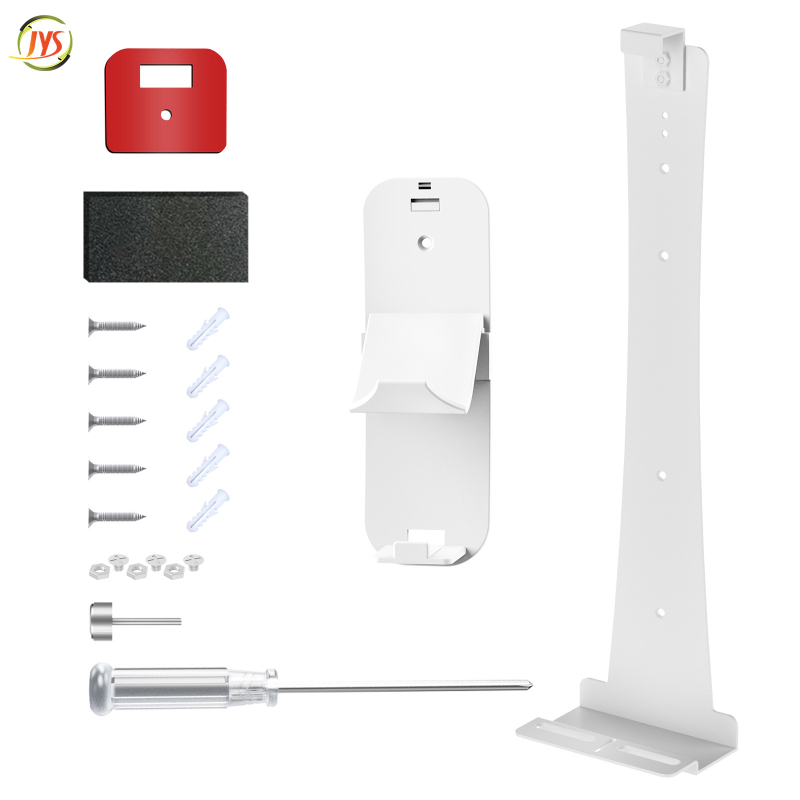 Suport metalic de perete pentru PS5, cu cârlige pentru căști și controlere, compatibil PS5, PS5 Slim și PS5 Pro