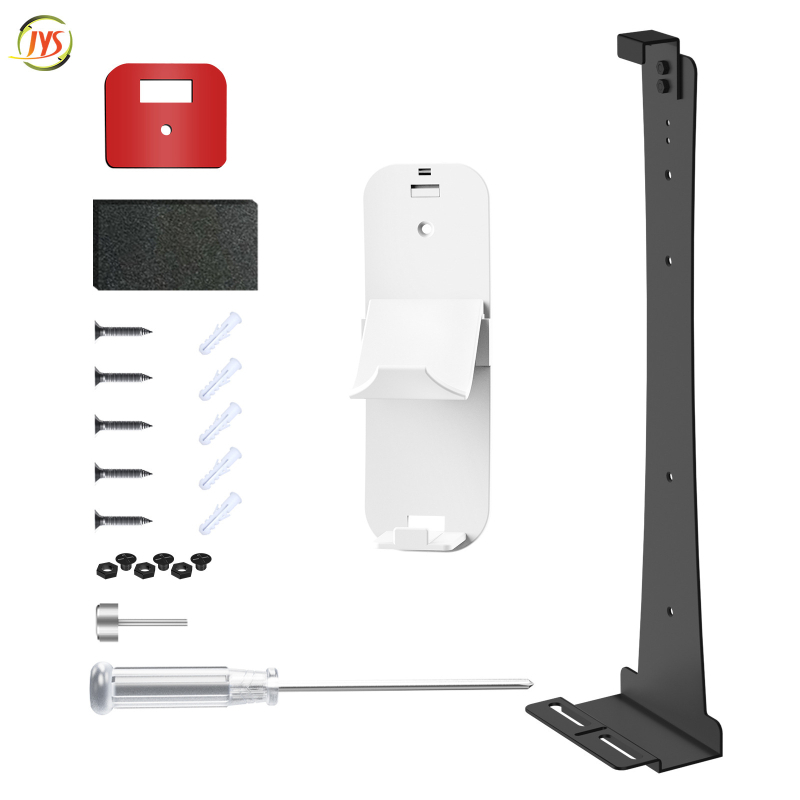 Suport metalic de perete pentru PS5, cu cârlige pentru căști și controlere, compatibil PS5, PS5 Slim și PS5 Pro