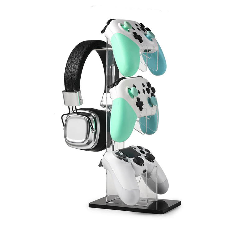 Suport de afișaj pentru controllere și căști – acrilic, stocare și afișare, 322 g, compatibilitate multiplatformă (PS5/PS4/PS3/PS2/Switch Pro/Xbox)