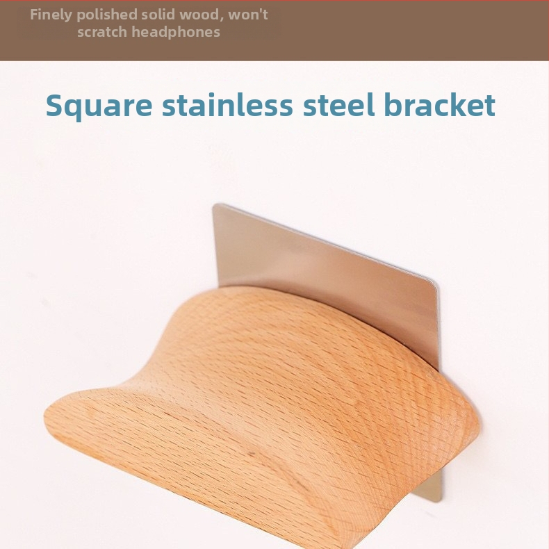 Sienas stiprinātais austiņu statīvs, mākslīgā āda, viegli uzstādāms, piemērots austiņām