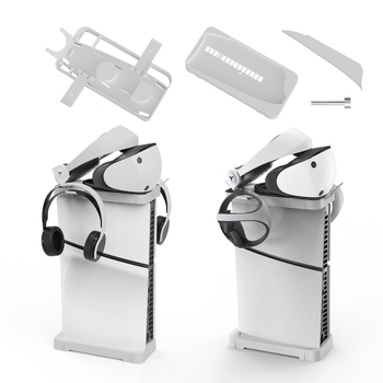 Stalak za PS5 Slim – horizontalna i vertikalna podrška s prostorom za VR2 headset, ABS materijal, 281 g