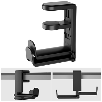 Datora galda klausules turētājs ar dubultiem āķiem, 360° rotācija, modelis Rt-23, svars 145 g, zīmols Baisibo, pielāgošana, 1 gadu garantija