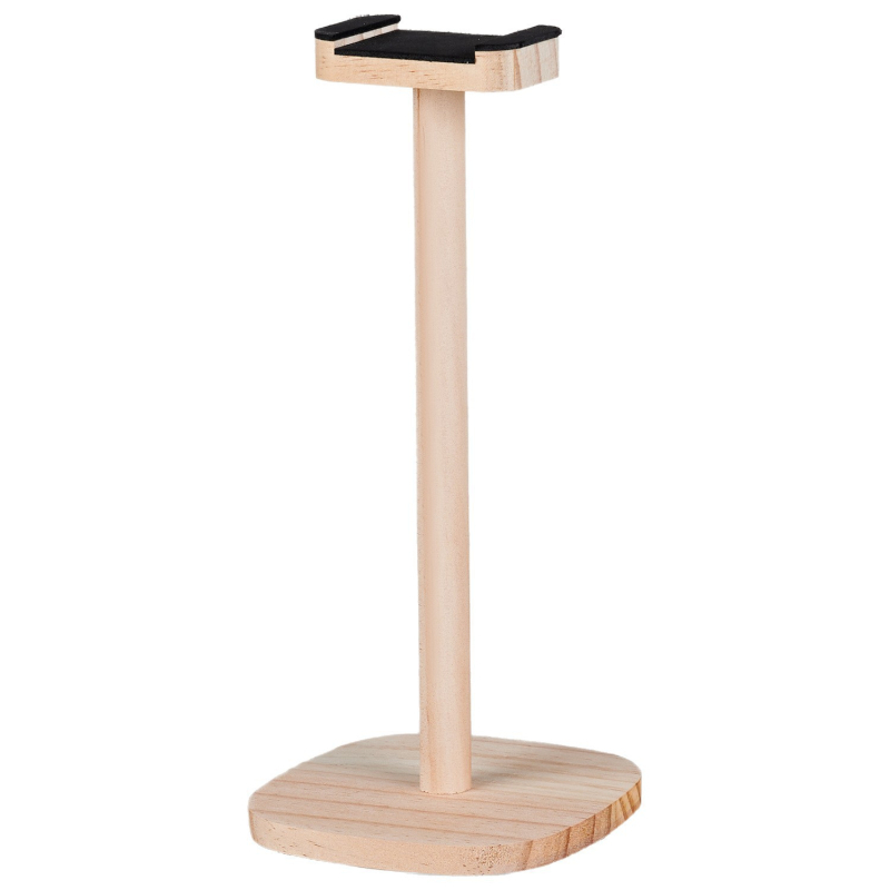 Držač za slušalice od drveta za stolnu ploču – minimalistički dizajn, stolna instalacija, 1 razina, težina 70–80 g