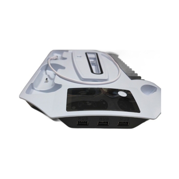 PS5 višenamjenska baza s ručkom i dvostrukim punjenjem – držač za slušalice i držač za diskove (model YH-57) kompatibilan s PS5 Slim/PS5/PS5 Pro