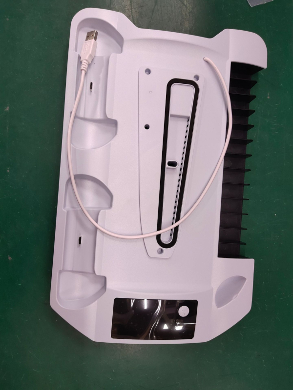 PS5 višenamjenska baza s ručkom i dvostrukim punjenjem – držač za slušalice i držač za diskove (model YH-57) kompatibilan s PS5 Slim/PS5/PS5 Pro