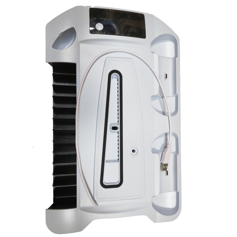 PS5 višenamjenska baza s ručkom i dvostrukim punjenjem – držač za slušalice i držač za diskove (model YH-57) kompatibilan s PS5 Slim/PS5/PS5 Pro