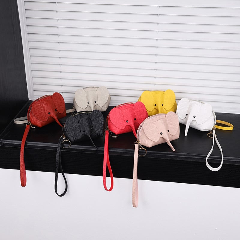 Mini novčanik s likom slona - PU materijal, svježi i sladak stil, za žene, ljeto 2025