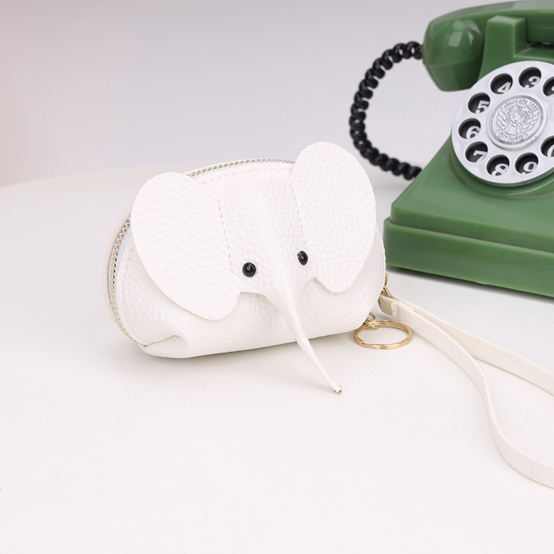 Mini novčanik s likom slona - PU materijal, svježi i sladak stil, za žene, ljeto 2025