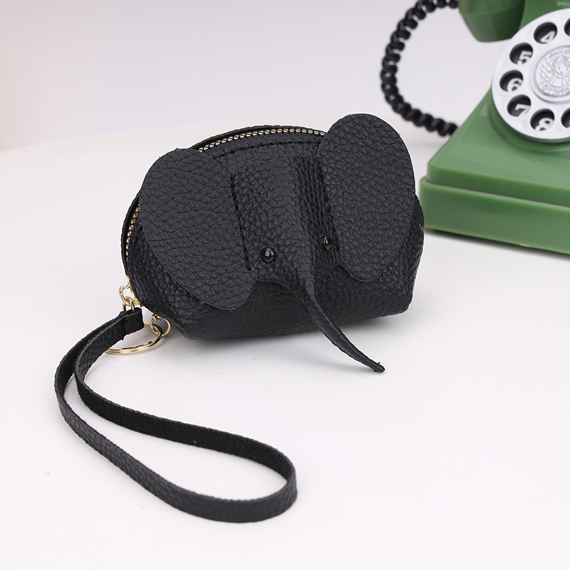 Mini novčanik s likom slona - PU materijal, svježi i sladak stil, za žene, ljeto 2025