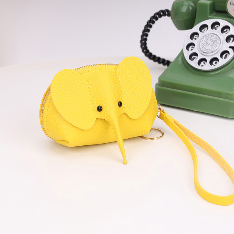 Mini novčanik s likom slona - PU materijal, svježi i sladak stil, za žene, ljeto 2025