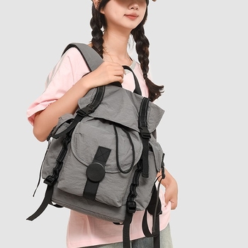 Rucsac de drumeție cu capac cu șnur, unisex, mare capacitate, din nylon ușor, impermeabil și respirabil, curele cu pernă de aer, căptușit poliester (Nylon, Impermeabil, Respirabil, Curele cu pernă de aer, Mare capacitate)