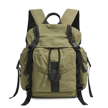 Rucsac de drumeție cu capac cu șnur, unisex, mare capacitate, din nylon ușor, impermeabil și respirabil, curele cu pernă de aer, căptușit poliester (Nylon, Impermeabil, Respirabil, Curele cu pernă de aer, Mare capacitate)