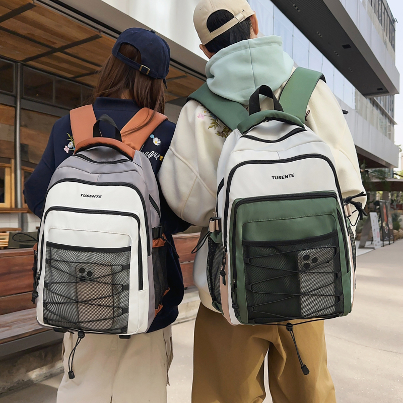 Rucsac unisex cu capacitate 36–55 L, potrivit pentru laptop de 16 inci, din material Oxford, căptușeală din nailon, model cu litere, curele de umăr curbate