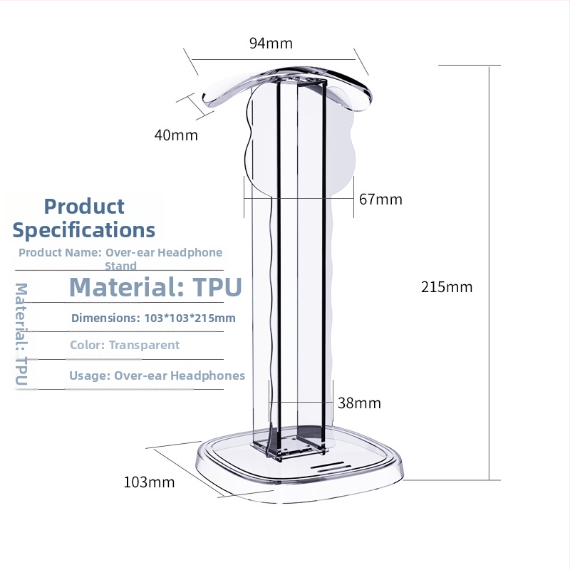 Στήριγμα ακουστικών Z6 - Πλαστικό επιτραπέζιο display για ηλεκτρονικά αθλήματα, προσαρμόσιμο