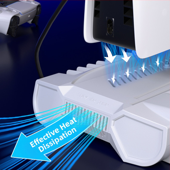 Chladiaca základňa pre PS5 Slim/Pro s USB 2.0 hubom, Type-C, RGB osvetlením a 3-rýchlostný ventilátor