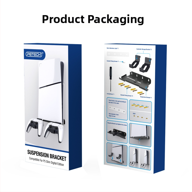 PS5 Slim stenový držiak na konzolu – Železný, nástenný úložný regál, model Ps5slim console