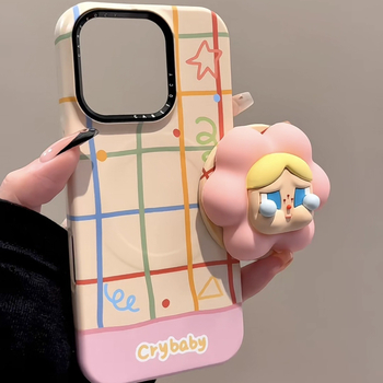 MagSafe držač za telefon za stolnu montažu — 3D karikaturni dizajn s cvjetnim detaljem, serija Cartoon, univerzalni model, materijal Epoxy ABS plast/acril