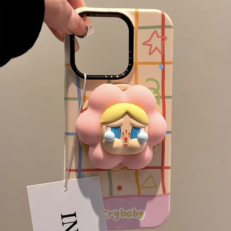 MagSafe držač za telefon za stolnu montažu — 3D karikaturni dizajn s cvjetnim detaljem, serija Cartoon, univerzalni model, materijal Epoxy ABS plast/acril