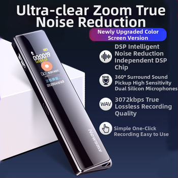 Newman V03 záznamník – WAV nahrávanie, 600 minút nahrávania, USB 2.0 rozhranie, vstavaný obojsmerný mikrofón, kovové puzdro