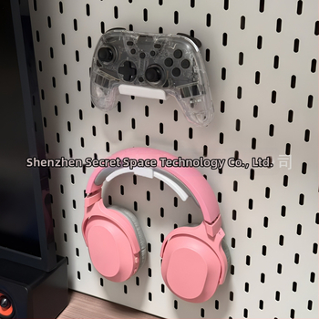 Perforētās plāksnes piederumi: roktura turētājs, universālais austiņu statīvs, sienas organizētājs bez urbšanas, plastmasa