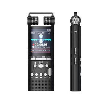 Digitális diktofonnal MP3 lejátszóval, 8/16/32GB, MP3/WAV felvétel, USB 3.0, HD kijelző, teljes fém ház