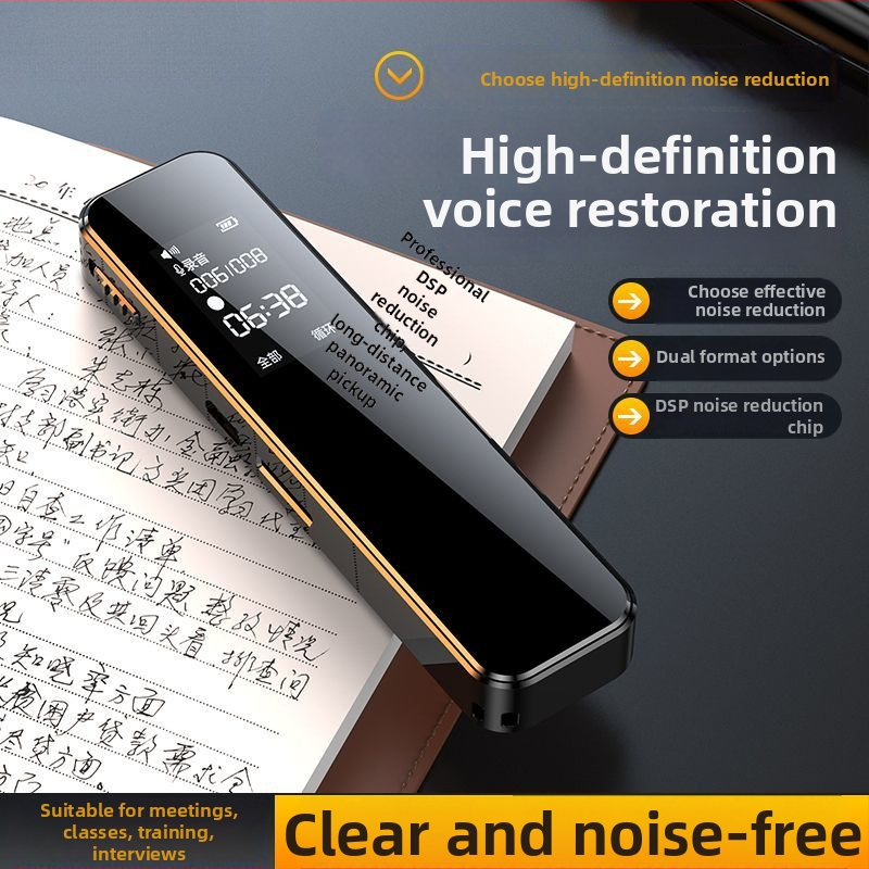 Stilou de înregistrare pentru prelegeri și întâlniri, cu suport pentru card TF; nu înregistrează video; non-OEM; fără garanție.