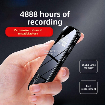 Xunhai HD diktafón – ultra dlhá pohotovosť, 4888 h záznamu, dvojitý mikrofón, videozáznam nie je podporovaný