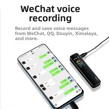 Xunhai HD diktafón – ultra dlhá pohotovosť, 4888 h záznamu, dvojitý mikrofón, videozáznam nie je podporovaný