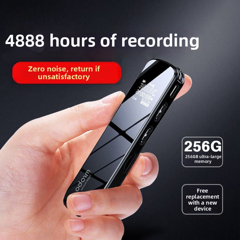 Xunhai HD diktafón – ultra dlhá pohotovosť, 4888 h záznamu, dvojitý mikrofón, videozáznam nie je podporovaný