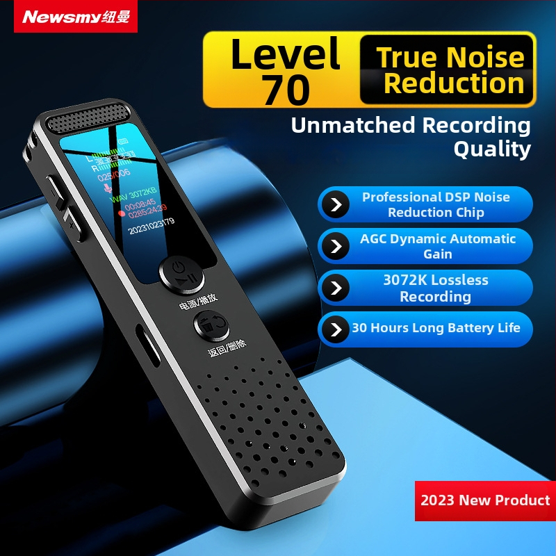 Newman D03 záznamové pero — 360 min záznamu, MP3/WMA/WAV formáty, dosah nahrávania 5–7 m, USB 2.0, vstavaný mikrofón