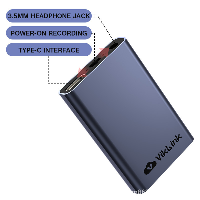 Kompakta balss ierakstītājs ar lielu iekšējo atmiņu, MP3 ieraksts, 720 minūšu ieraksta laiks, USB 2.0, MEMS mikrofons