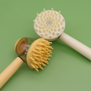 Chuangjie Kefa na kúpanie domácich miláčikov – dlhá rúčka, masážna kefa pre psy a mačky (PP/TPR/ABS nerezová oceľ)