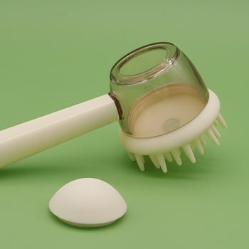 Chuangjie Kefa na kúpanie domácich miláčikov – dlhá rúčka, masážna kefa pre psy a mačky (PP/TPR/ABS nerezová oceľ)