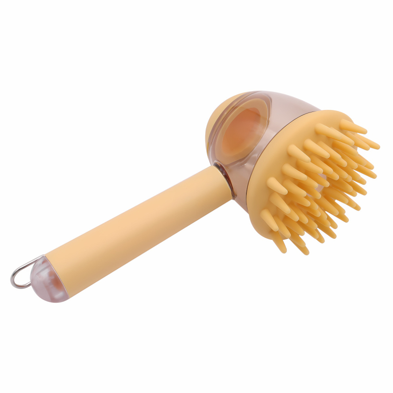 Chuangjie Kefa na kúpanie domácich miláčikov – dlhá rúčka, masážna kefa pre psy a mačky (PP/TPR/ABS nerezová oceľ)