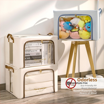 Sulankstoma audinio saugojimo dėžė, modelis 8019, talpa 90–100 L, nešiojamas spintos organizatorius drabužiams ir žaislams